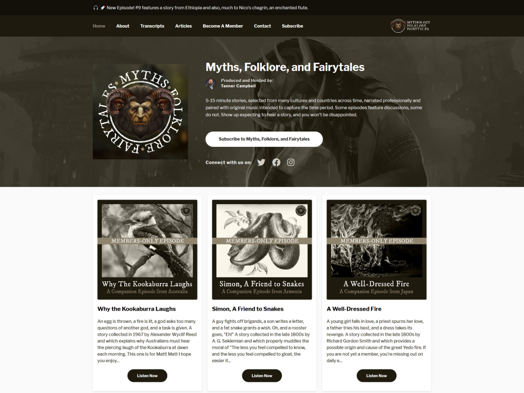 podcastpage website example