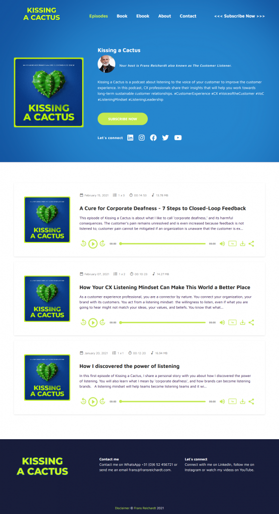 podcastpage website example