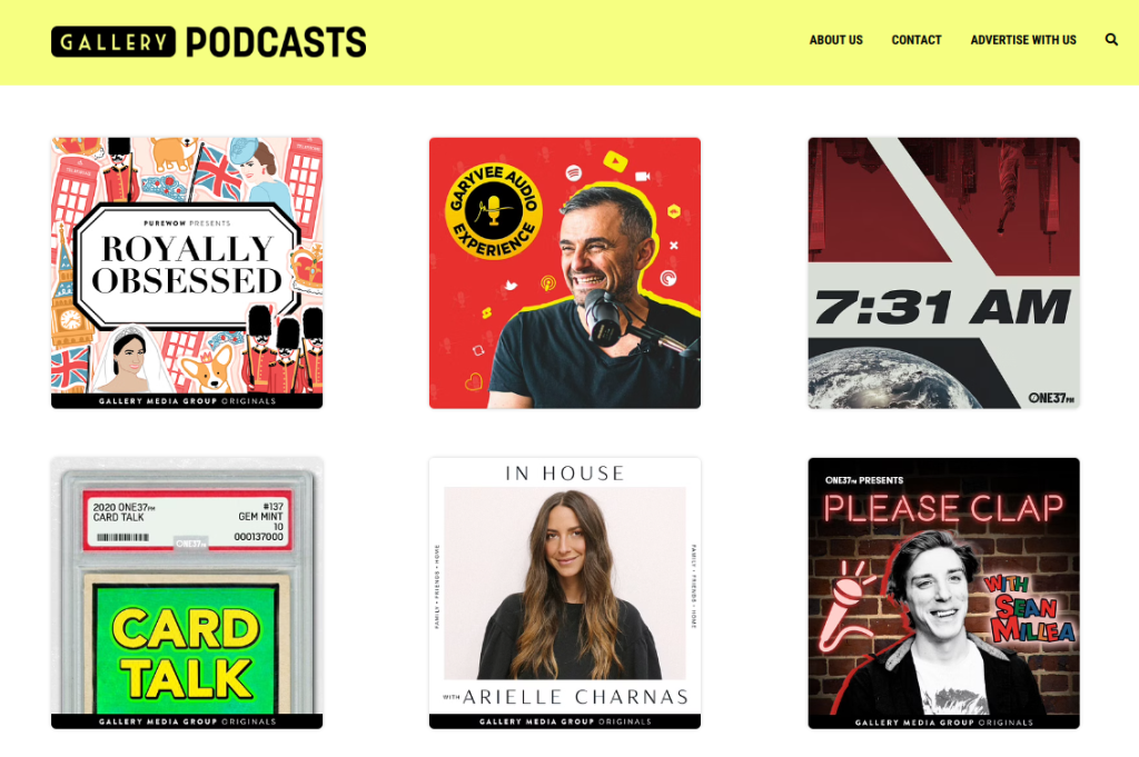 gallery media group podcast website example