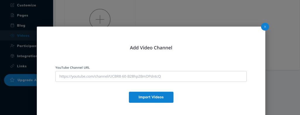Import YouTube videos using Podcastpage.io