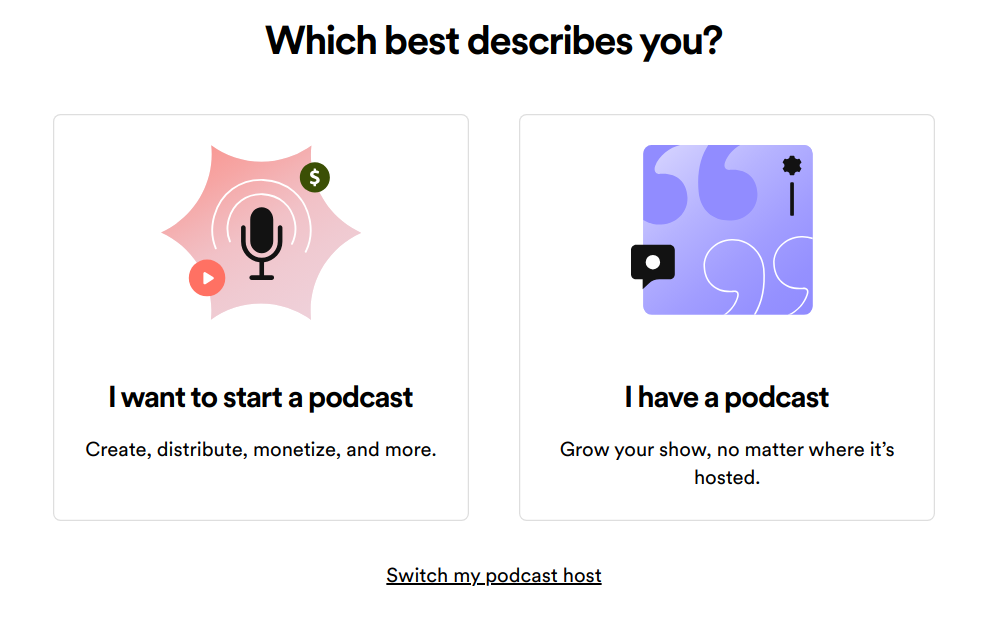 creating a spotify for podcasters account