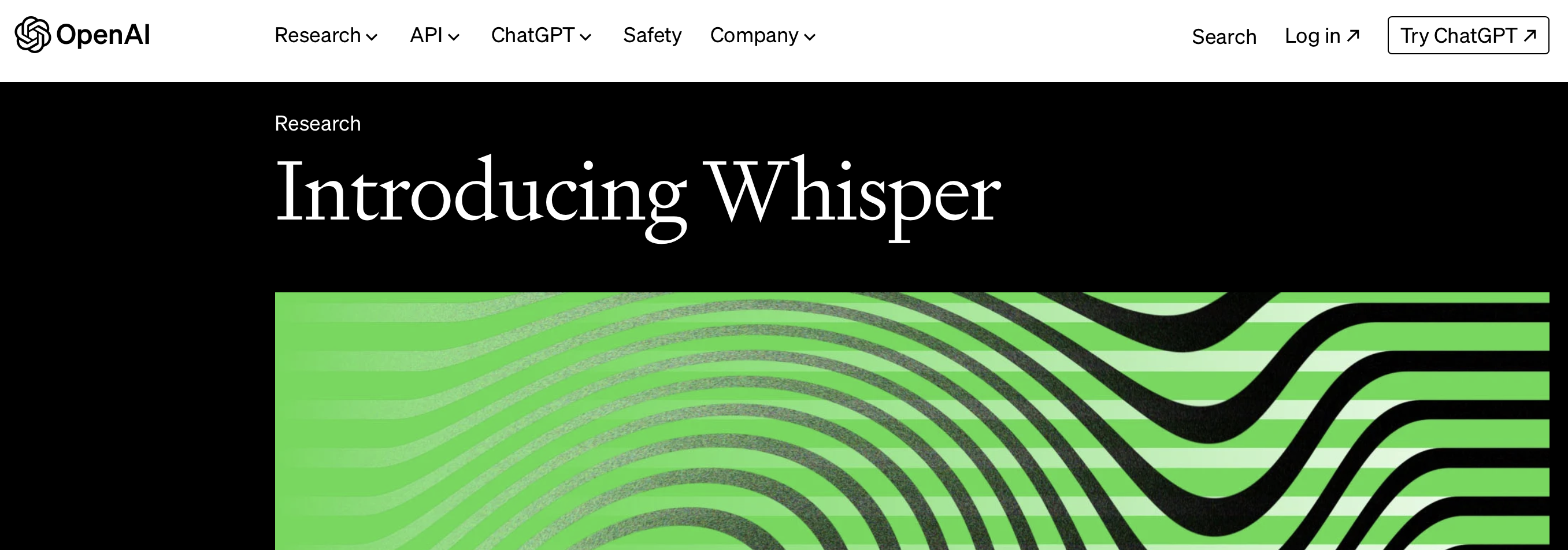 Whisper by Open AI